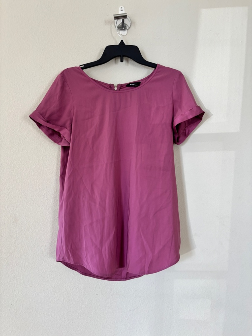 Express Short Sleeve Blouse in Mauve Pink